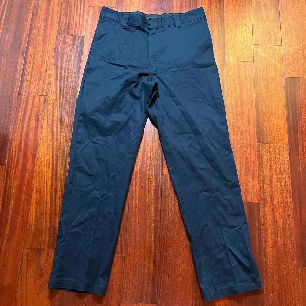 Dickies Pants Mens 38x34 (38x33) 874 Flex Original Fit Navy Blue Work Casual